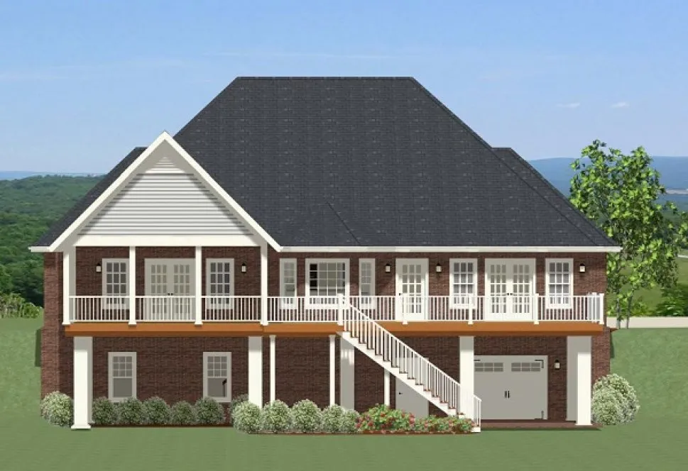 Rear Elevation for House Plan #727532