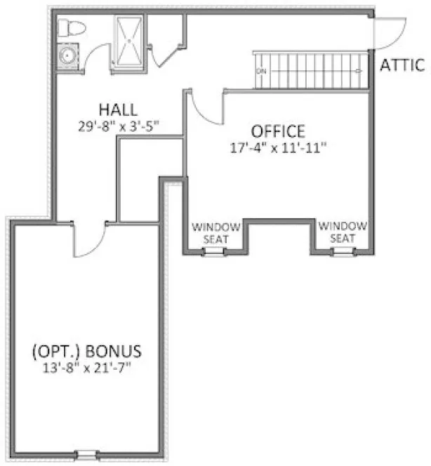 Second Floor Plan for House Plan #727532