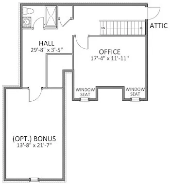 Second Floor Plan for House Plan #727532