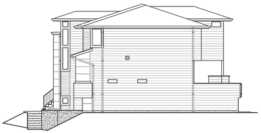 Right Elevation for House Plan #331682