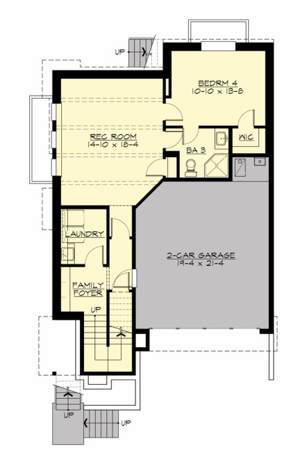 Basement Plan for House Plan #331682