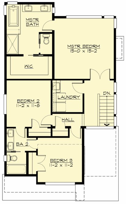 Second Floor Plan for House Plan #337782