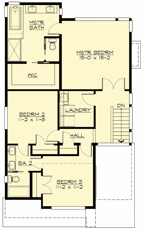 Second Floor Plan for House Plan #337782