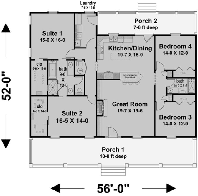 Main Floor Plan for House Plan #436902