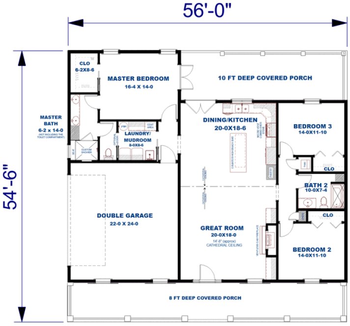 Main Floor Plan for House Plan #430471
