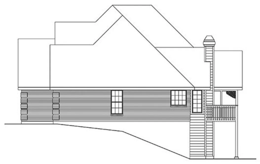 Right Elevation for House Plan #637952