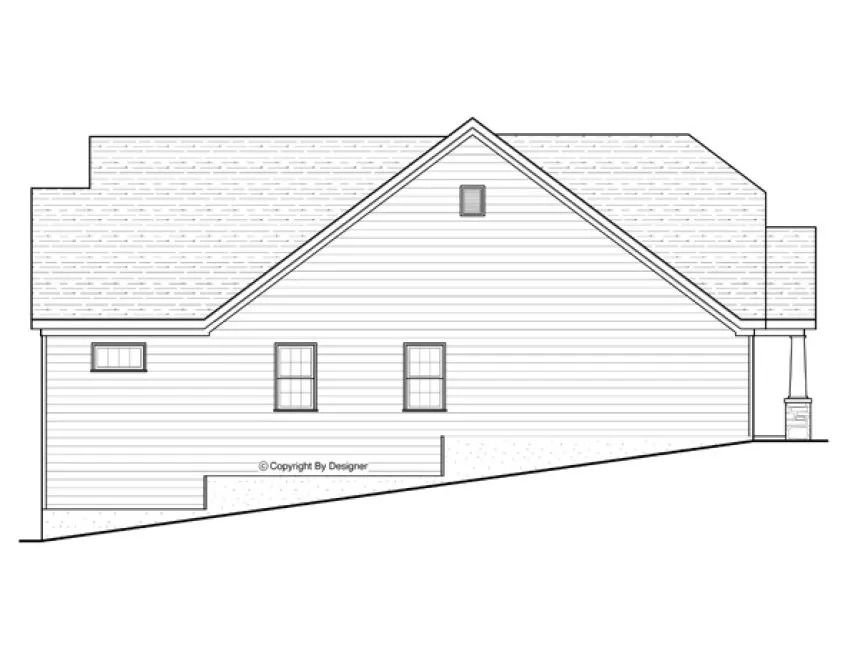 Right Elevation for House Plan #124151