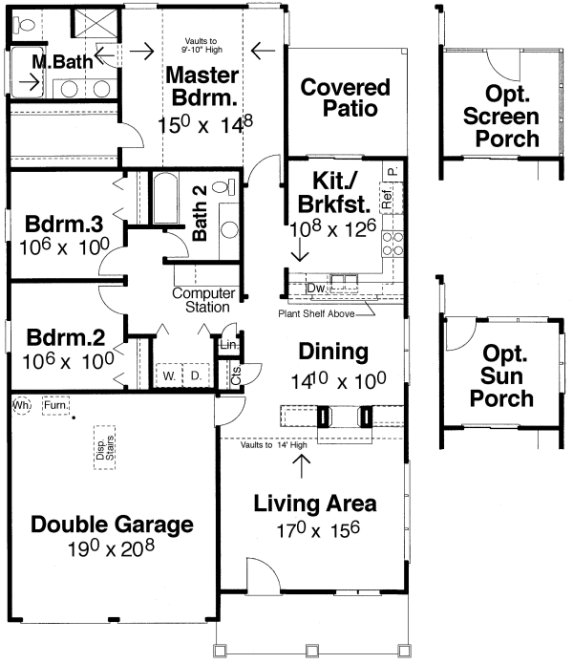 Main Floor Plan for House Plan #124151