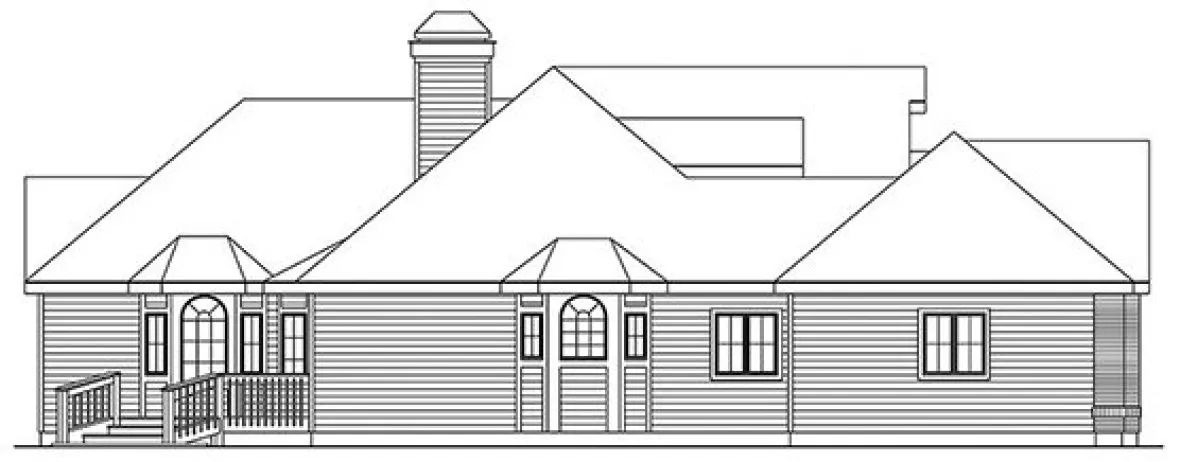 Left Elevation for House Plan #632542