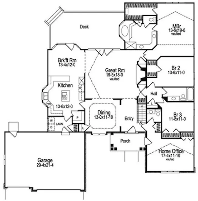 Main Floor Plan for House Plan #632542