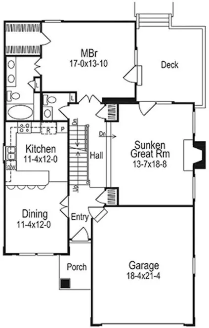 Main Floor Plan for House Plan #635891