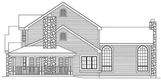 Right Elevation for House Plan #638282