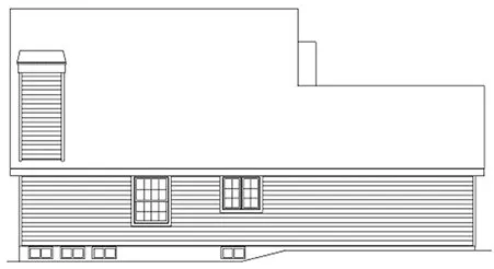 Left Elevation for House Plan #636892