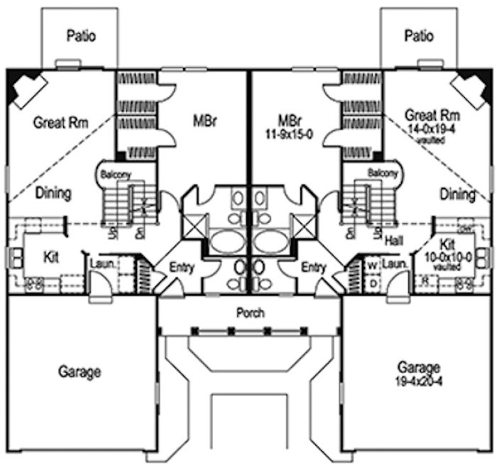 Main Floor Plan for House Plan #636892