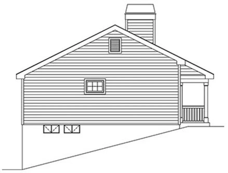 Left Elevation for House Plan #630697