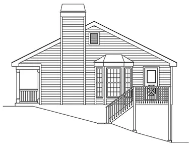 Right Elevation for House Plan #630697