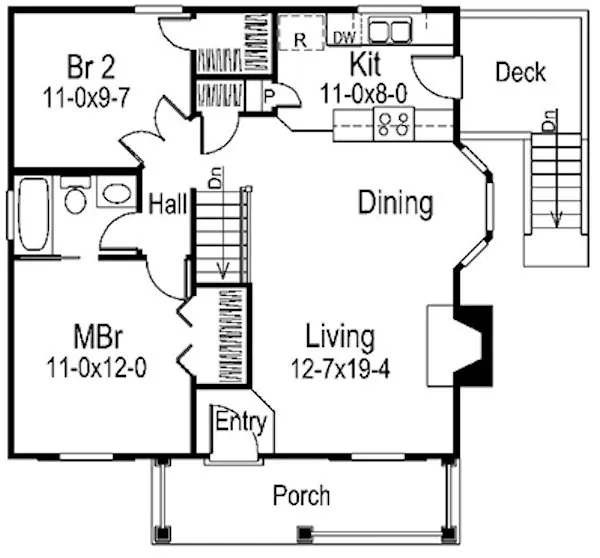 Main Floor Plan for House Plan #630697