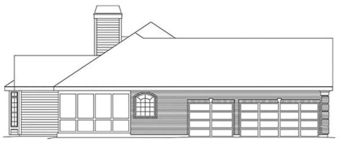 Left Elevation for House Plan #638082