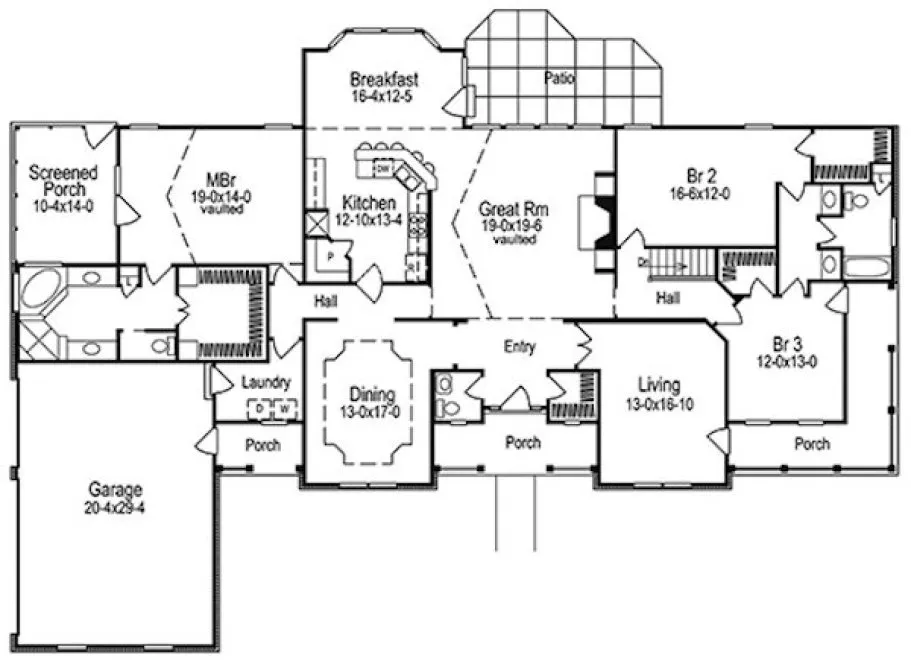 Main Floor Plan for House Plan #638082