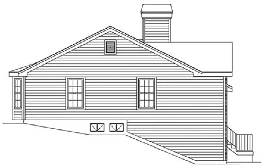 Left Elevation for House Plan #630431