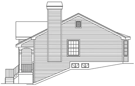 Right Elevation for House Plan #630431