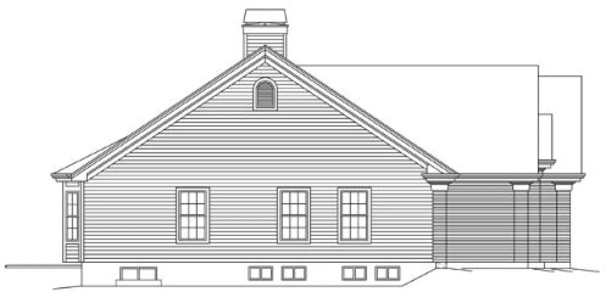 Left Elevation for House Plan #633842