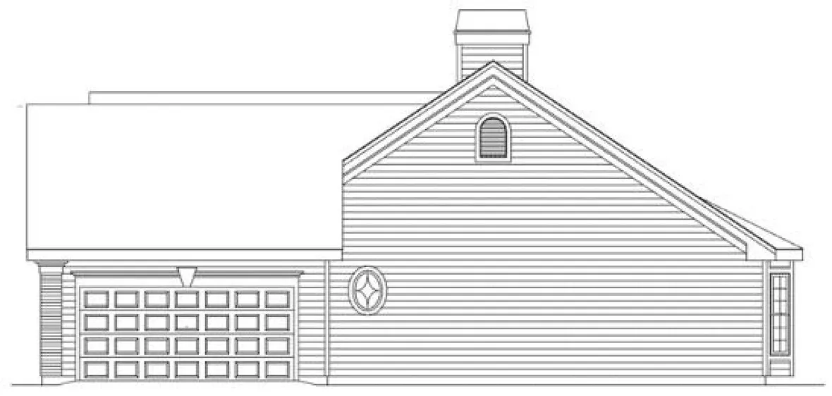 Right Elevation for House Plan #633842