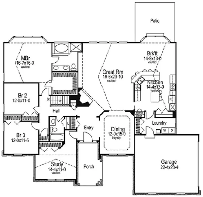 Main Floor Plan for House Plan #633842