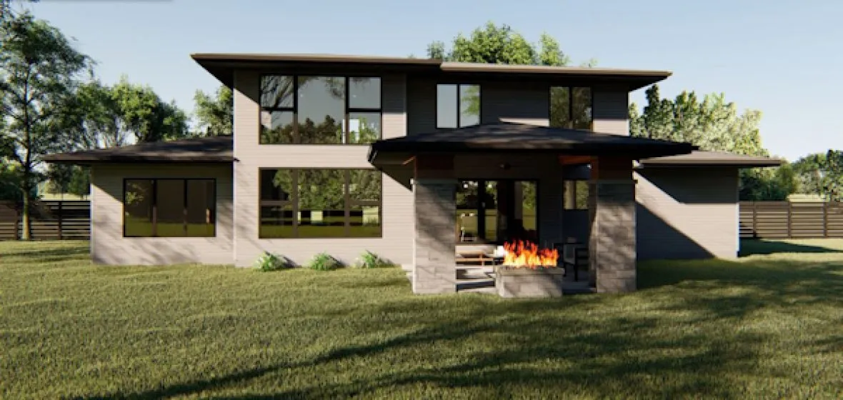 Rear Elevation for House Plan #705942