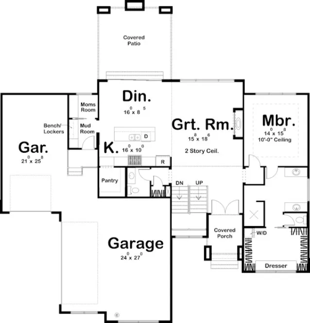 Main Floor Plan for House Plan #705942
