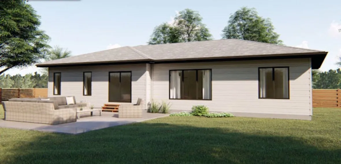 Rear Elevation for House Plan #704281