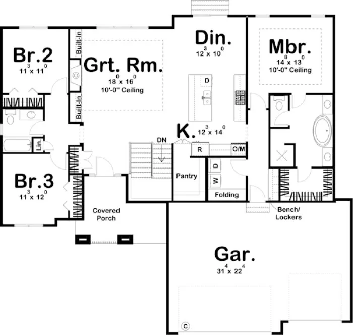 Main Floor Plan for House Plan #704281