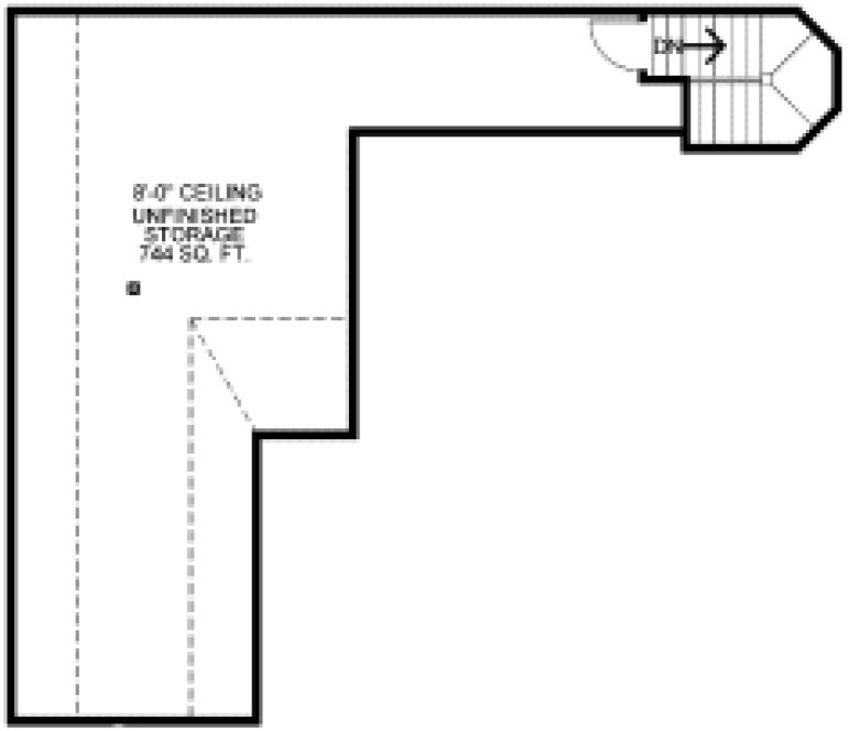 Attic Plan for House Plan #157202