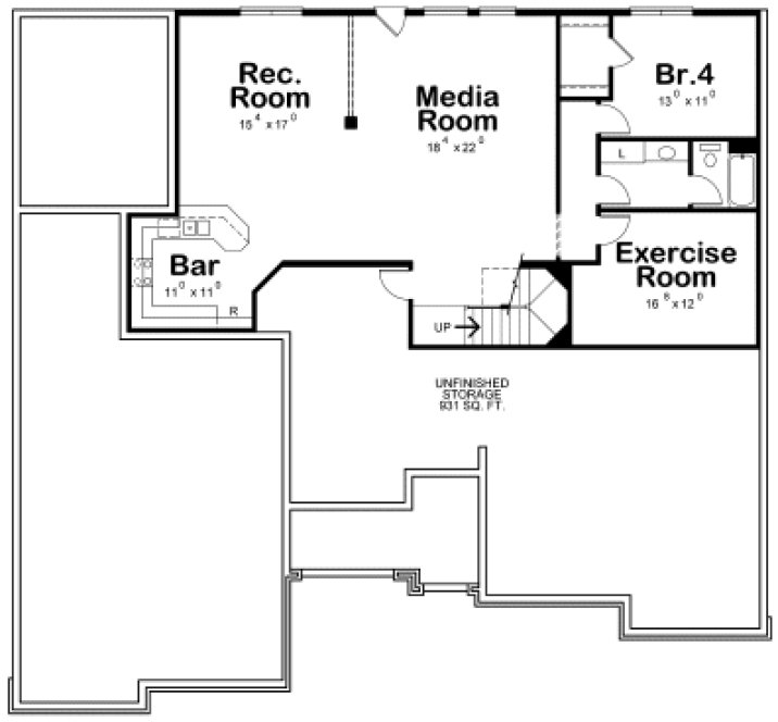 Basement Plan for House Plan #157202