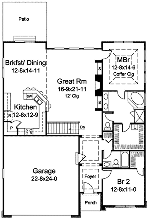Main Floor Plan for House Plan #635161