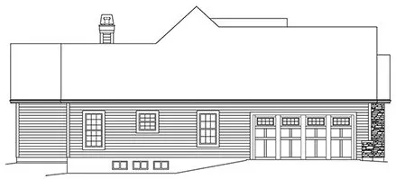 Left Elevation for House Plan #630502