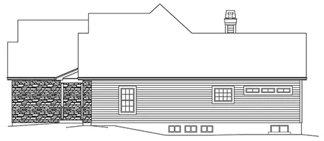 Right Elevation for House Plan #630502