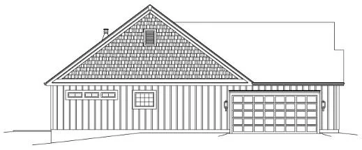 Left Elevation for House Plan #633891