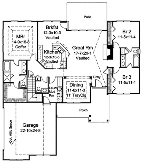 Main Floor Plan for House Plan #633891