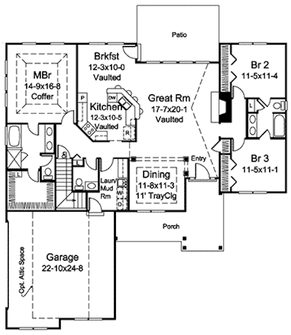 Main Floor Plan for House Plan #633891