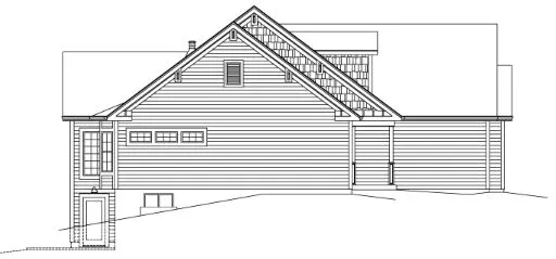 Left Elevation for House Plan #630481