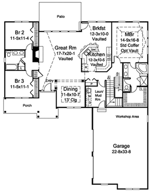 Main Floor Plan for House Plan #633892