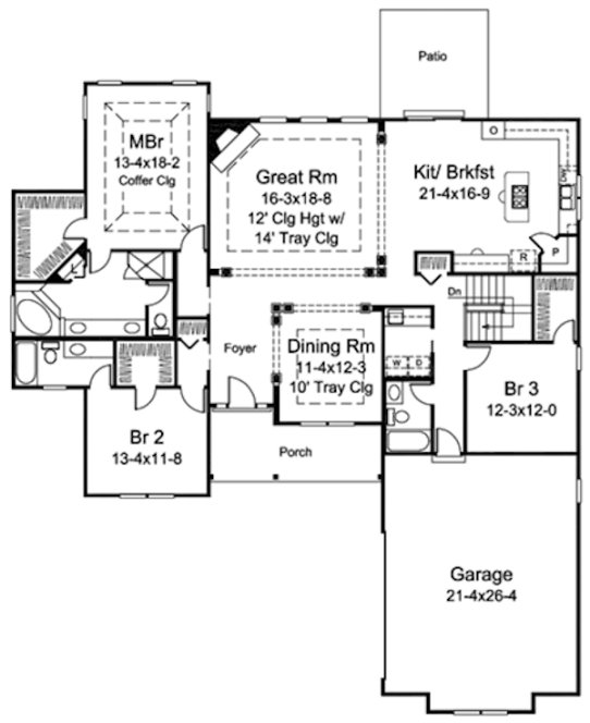 Main Floor Plan for House Plan #634722