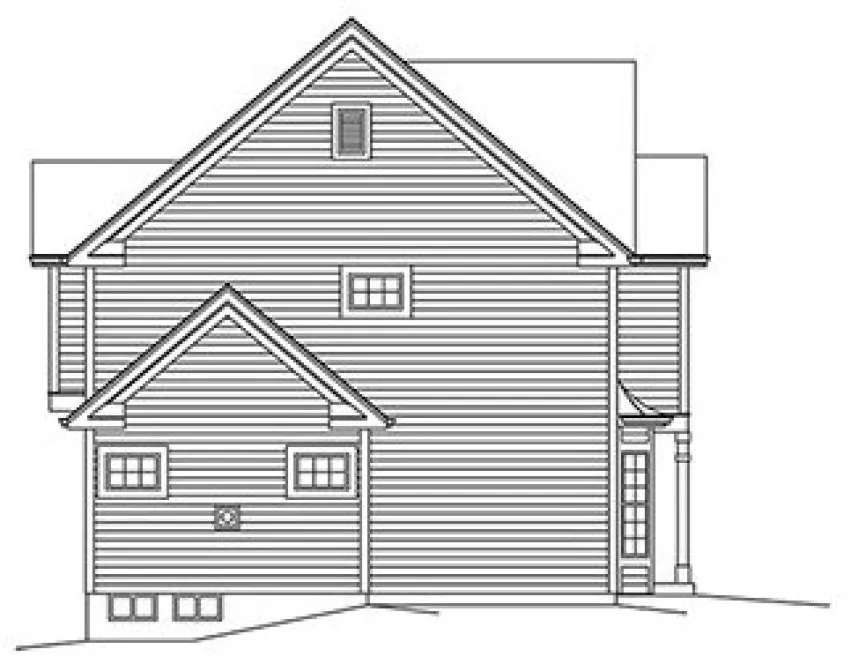 Left Elevation for House Plan #639062