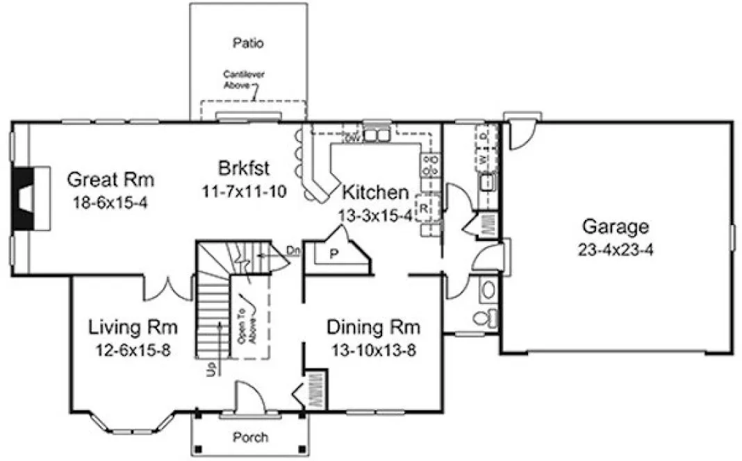 Main Floor Plan for House Plan #639062