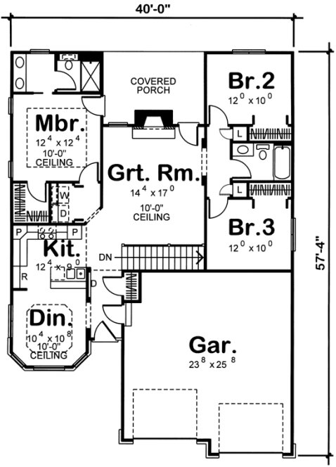 Main Floor Plan for House Plan #704031