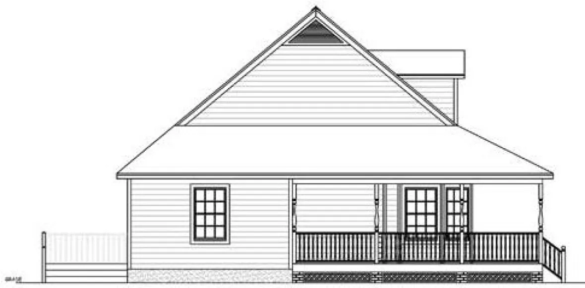 Left Elevation for House Plan #744071