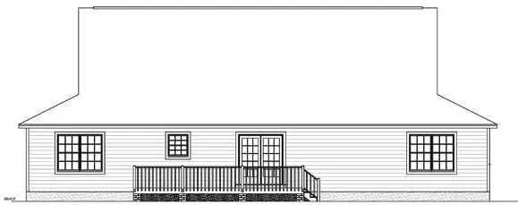 Rear Elevation for House Plan #744071