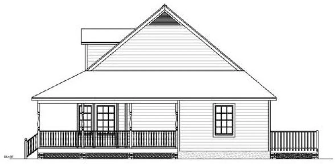 Right Elevation for House Plan #744071