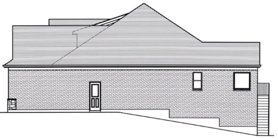 Right Elevation for House Plan #535591